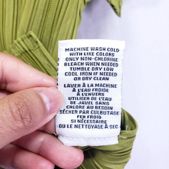 Jason Wu Collection Women's Extended Shoulder Button Up Blouse Green Size L - Picture 4 of 14